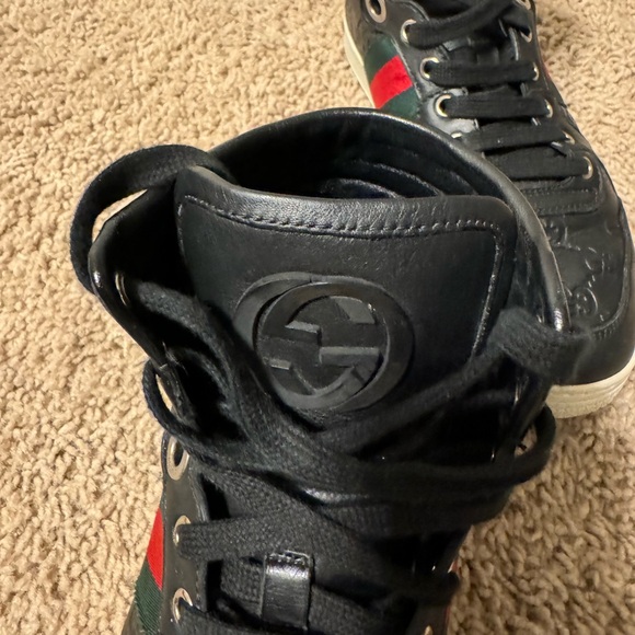 Gucci High Top Leather Sneakers - Picture 3 of 8